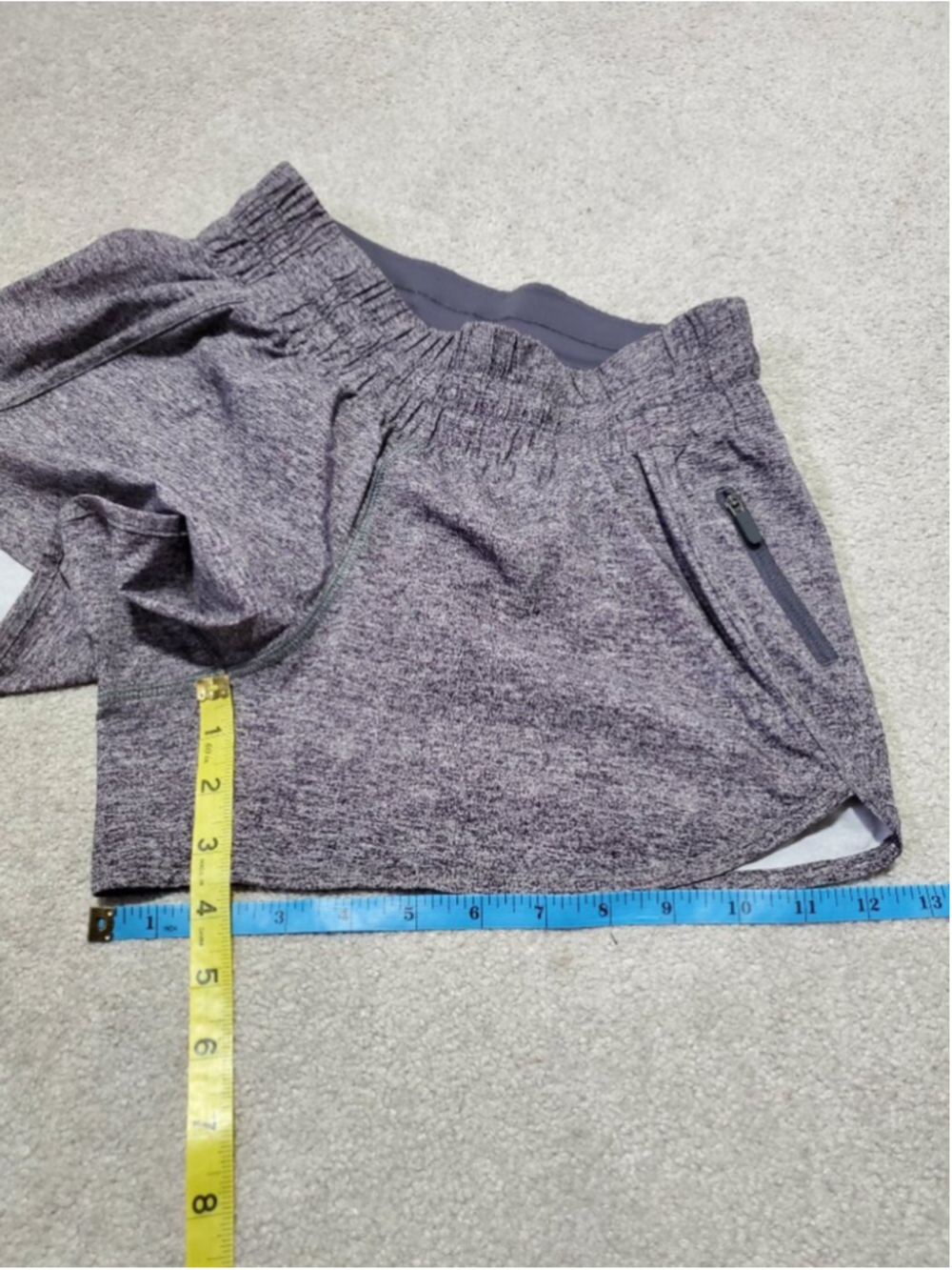 LULULEMON Tracker Short V 3.5" Heathered Black Sz 6 Running Gym Swift Athleisure - Picture 13 of 13